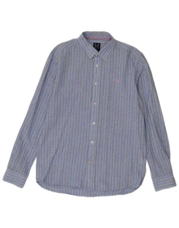 Crew Clothing Cămașă pentru bărbați Slim Fit Bumbac cu dungi albastre medii