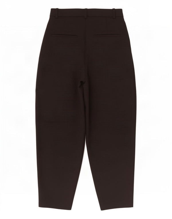 Pantaloni tăiați cu talie înaltă Zara pentru femei XS L24 L25, viscoză neagră