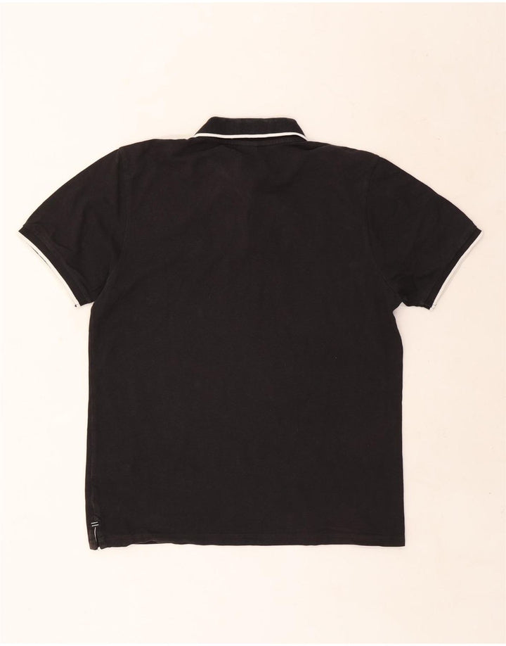 Tricou polo North Sails pentru bărbați, bumbac mediu negru