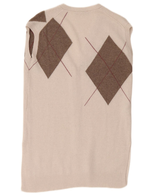 Pulover cardigan fără mâneci pentru femei Stefanel UK 10 Mic Bej