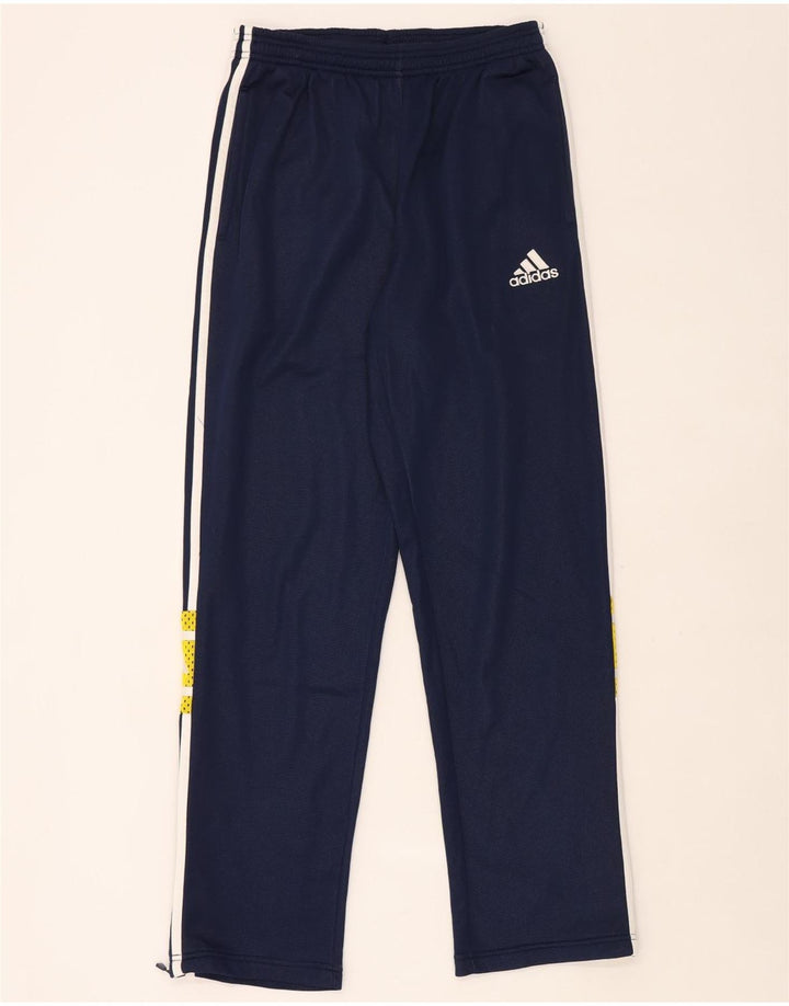 Pantaloni de trening Adidas pentru bărbați, medii, bleumarin, poliamidă color bloc