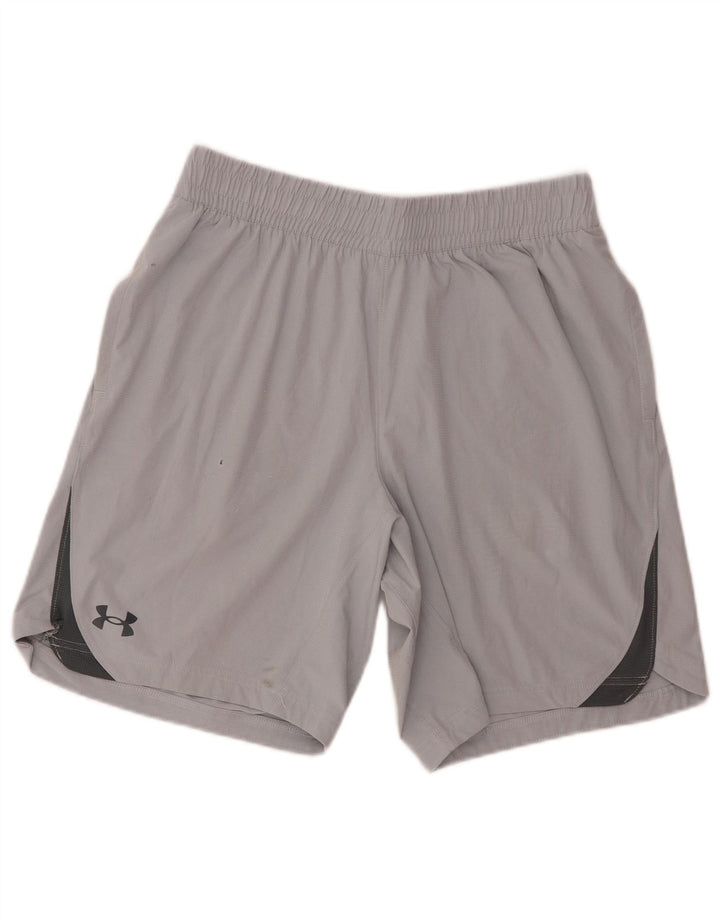 Pantaloni scurți sport grafic Under Armour pentru bărbați, gri mediu, poliester color bloc
