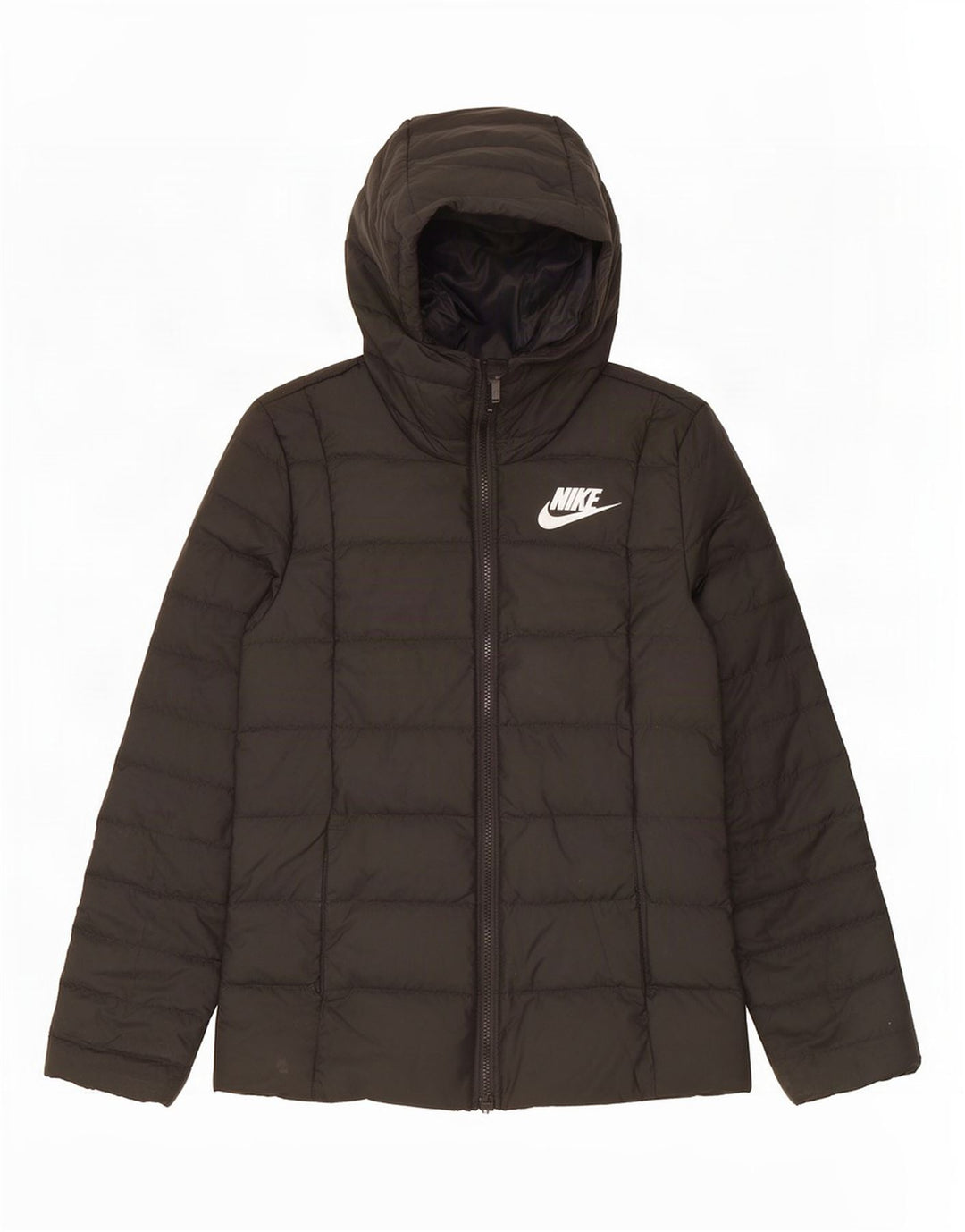Jachetă căptușită cu glugă Nike pentru femei UK 10 Poliester negru mic