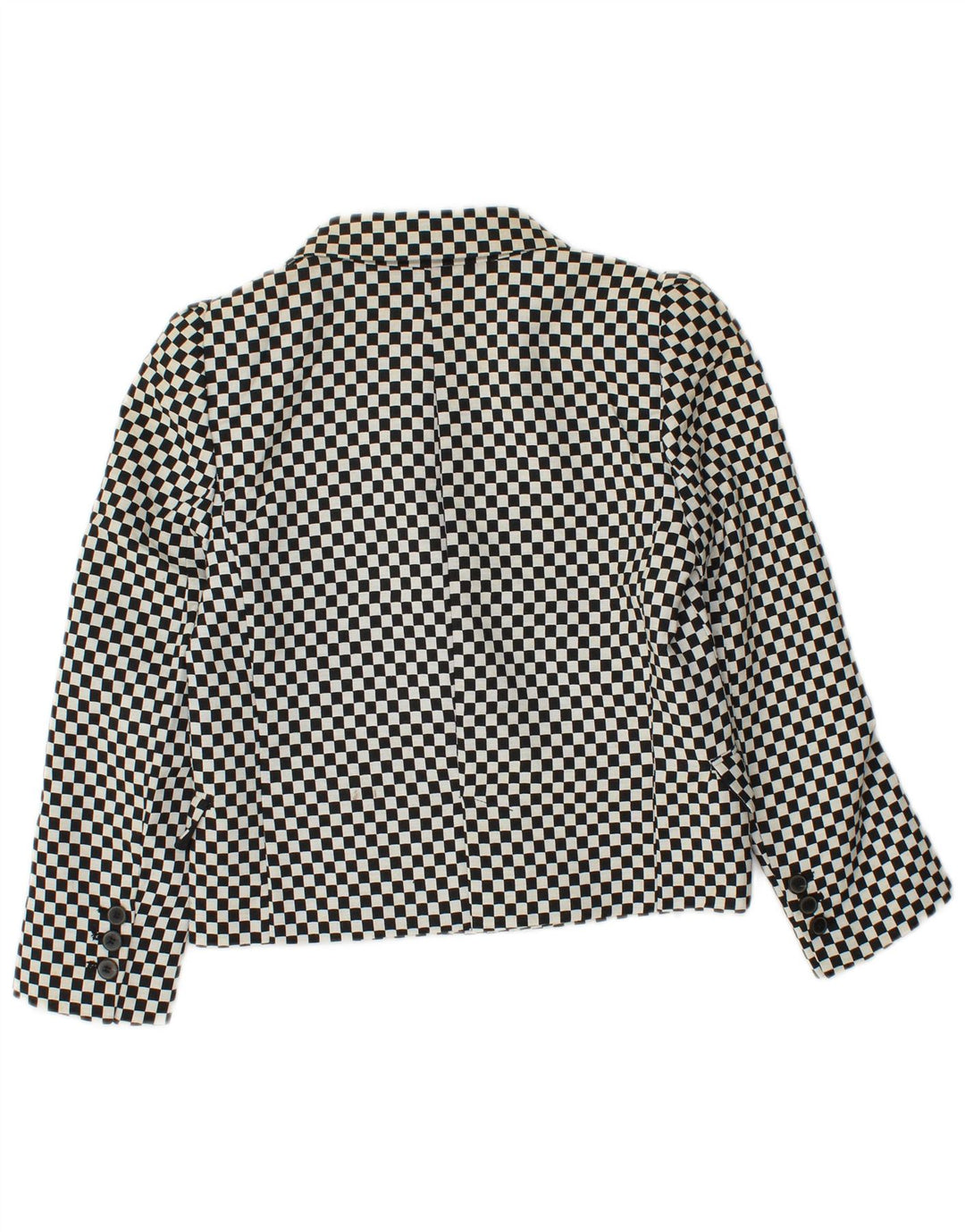 Jachetă Blazer Crop pentru Damă Zara UK 6 XS Negru Geometric