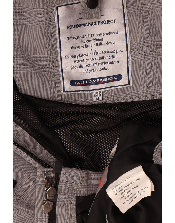 F.LLI Campagnolo Jachetă de ploaie cu glugă pentru femei UK 14 Medium Grey Check