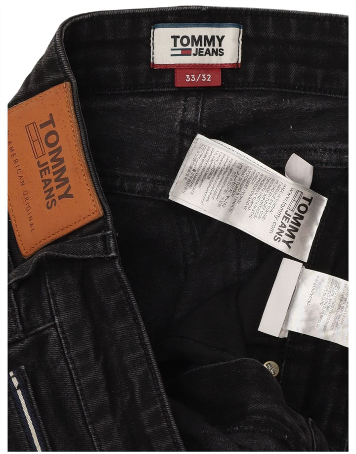 Blugi slim pentru bărbați Tommy Hilfiger W33 L32 bumbac negru