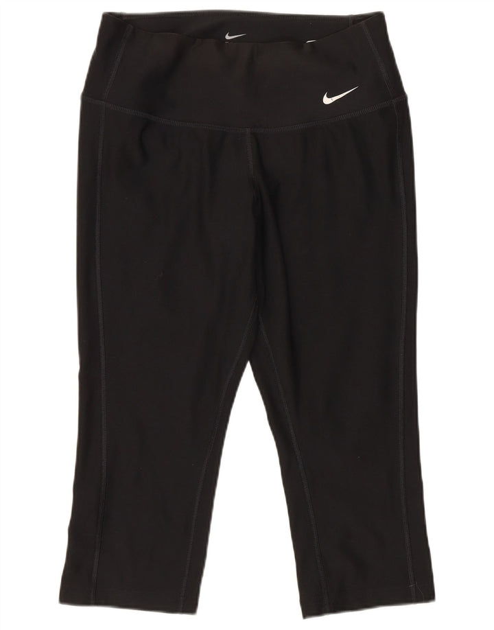 Leggings Capri Nike Dri Fit pentru femei UK 6 XS Poliester negru