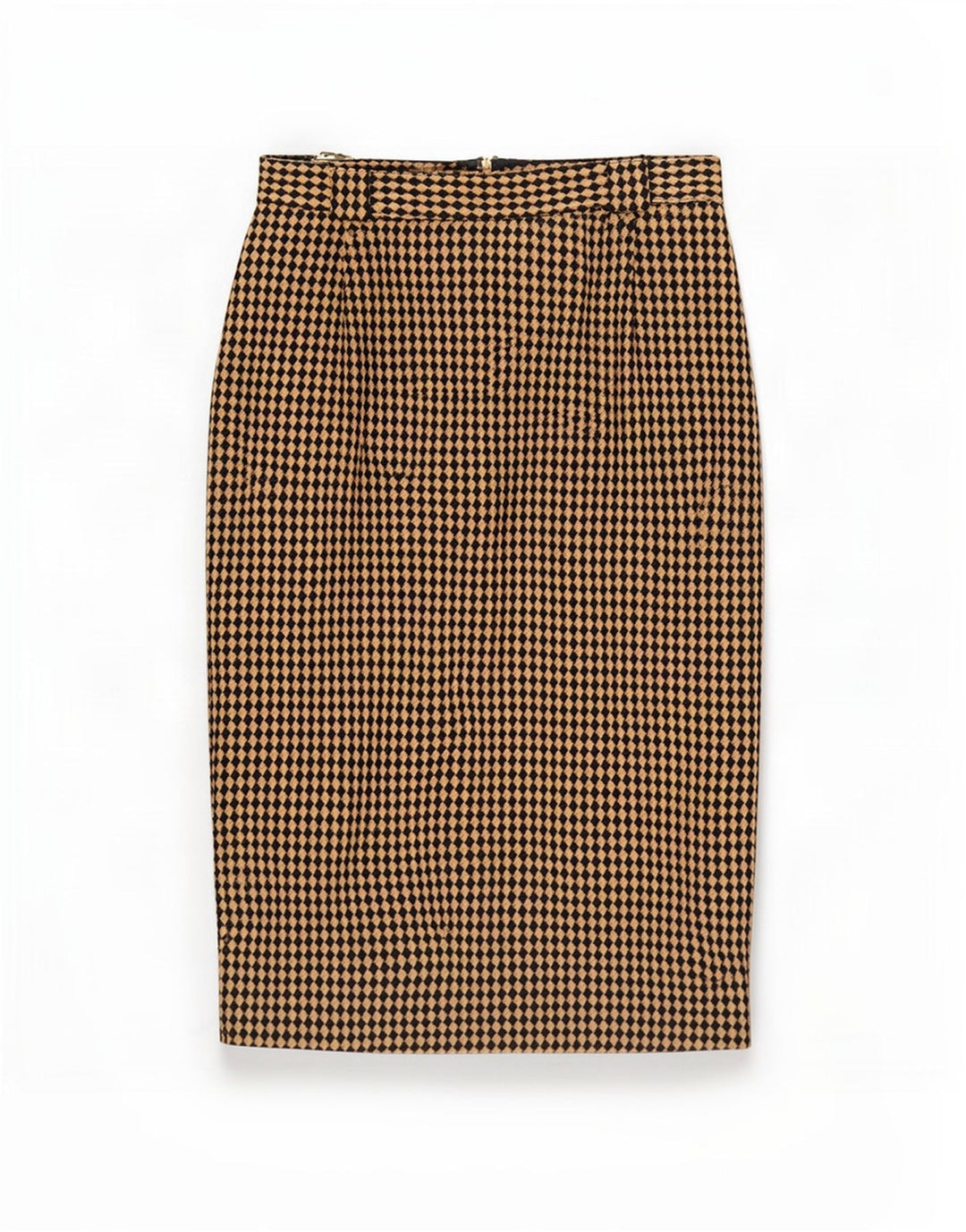 Fusta creion pentru femei Michael H UK 12 Medium W26 Bej Argyle/Lână diamant