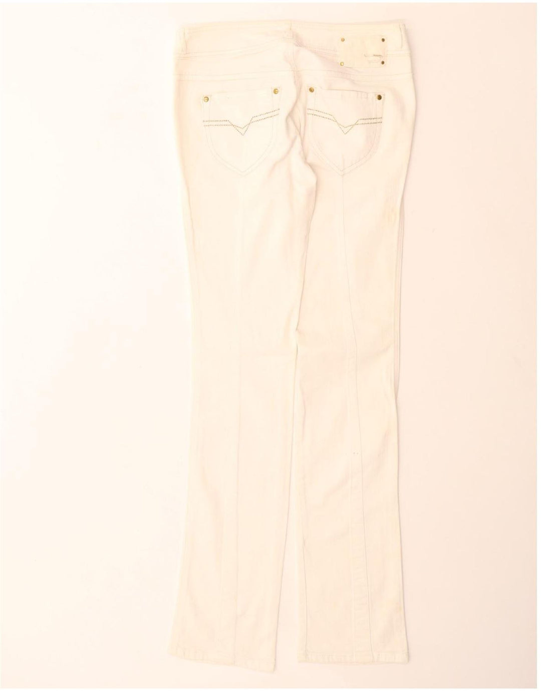 DIESEL Blugi drepti Rokket pentru femei W29 L34 bumbac alb