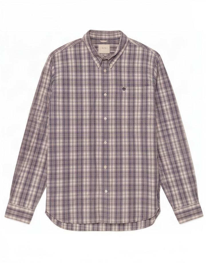 Cămașă Timberland Regular Fit 2XL, bumbac gri cu carouri