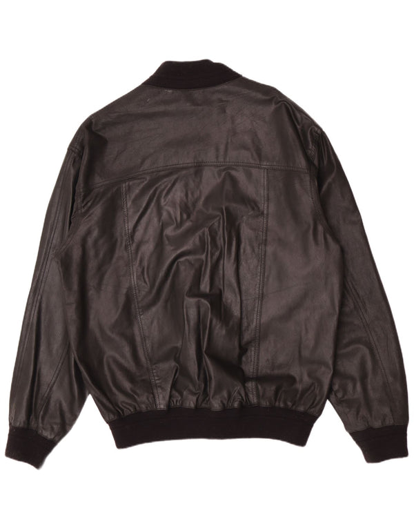 Jachetă de piele vintage pentru bărbați IT 58 4XL neagră