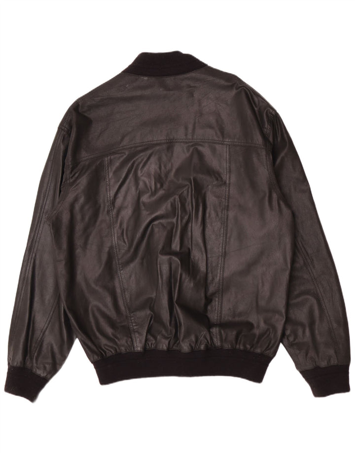 Jachetă de piele vintage pentru bărbați IT 58 4XL neagră