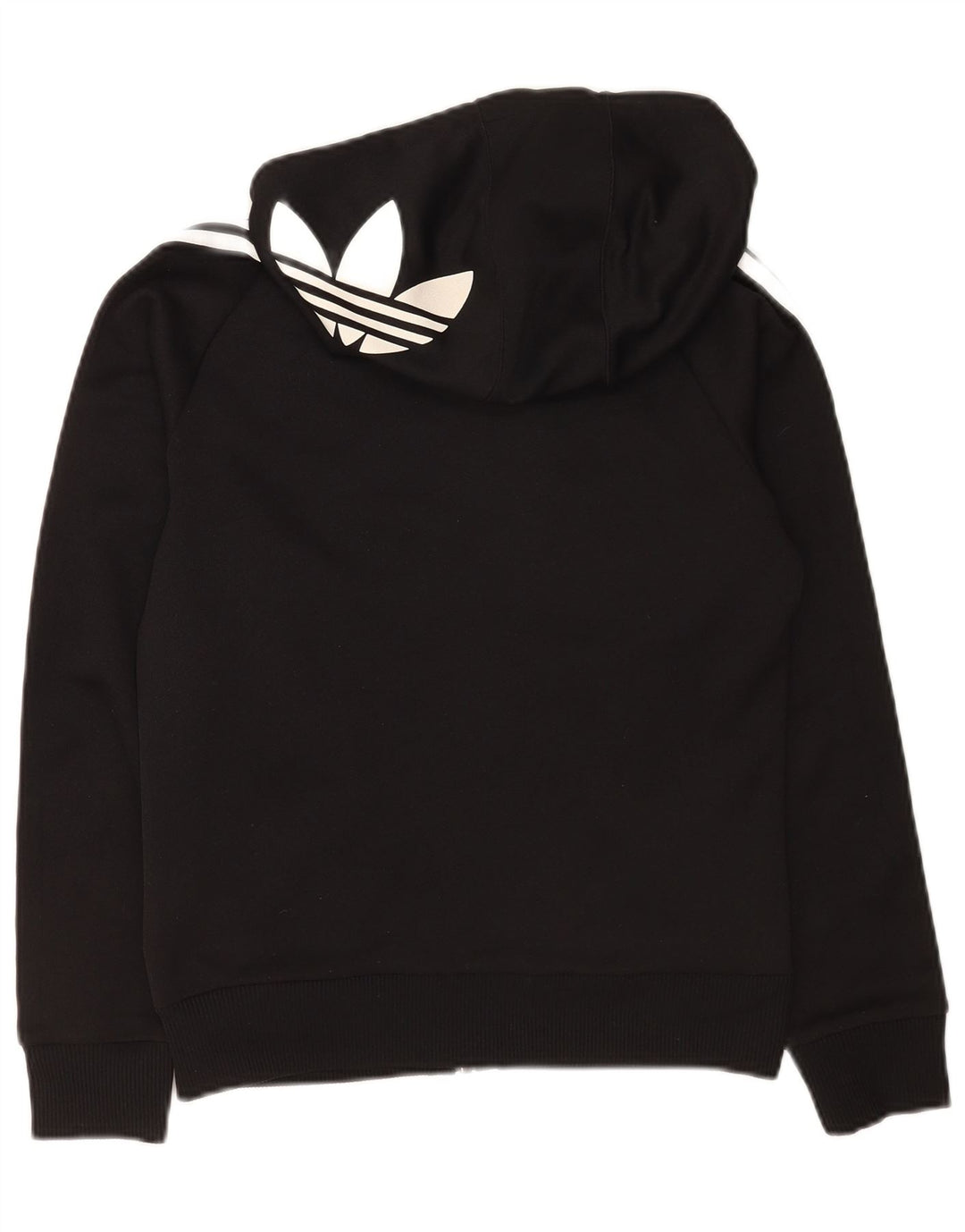 Pulover Adidas Graphic Zip pentru femei UK 12 Poliester mediu negru