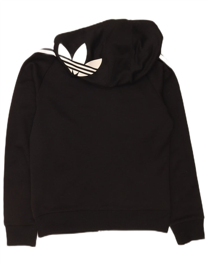 Pulover Adidas Graphic Zip pentru femei UK 12 Poliester mediu negru