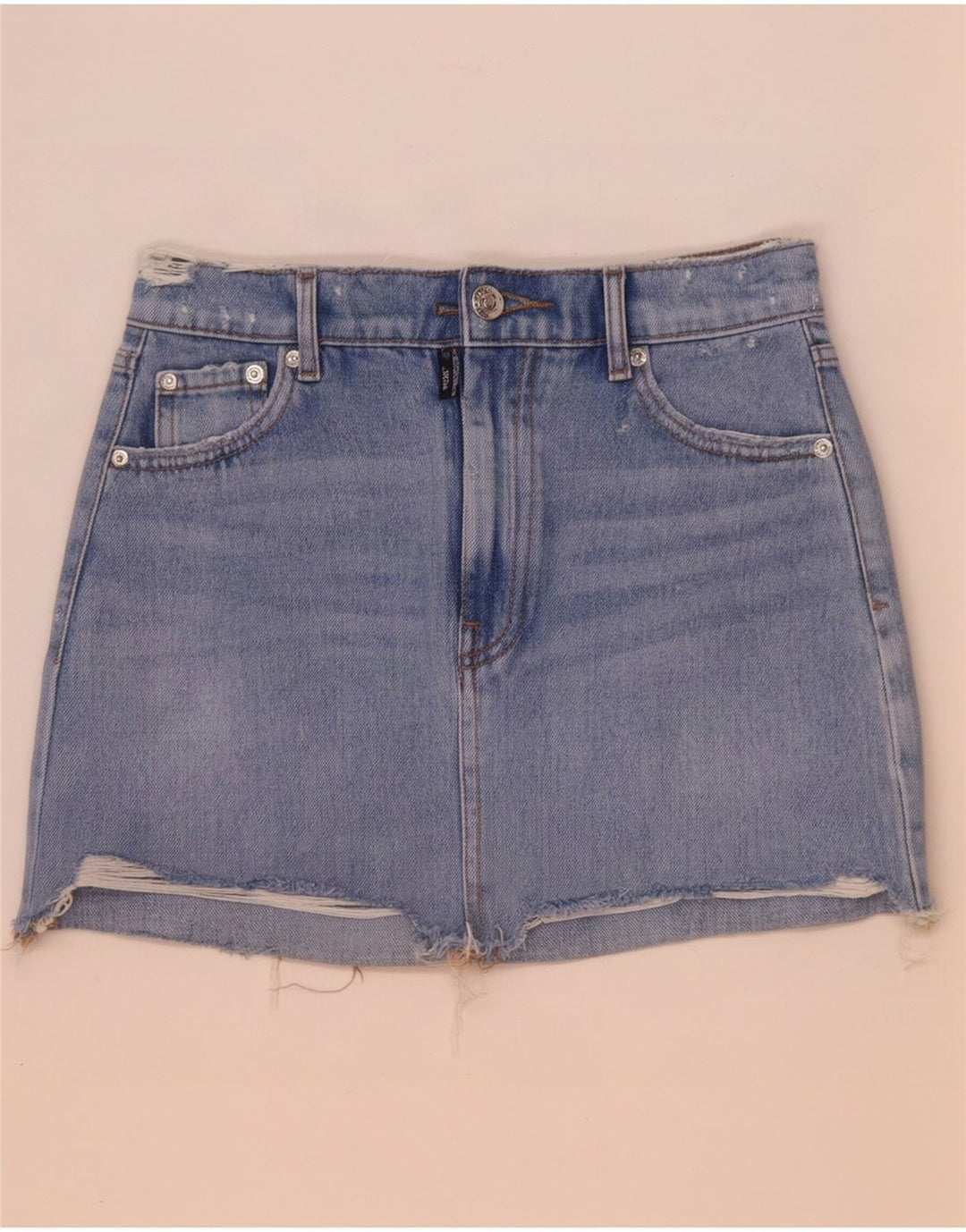 Fusta Mini Denim Zara Femei XS W24 Albastru