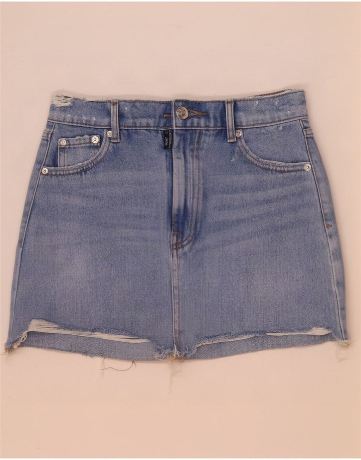 Fusta Mini Denim Zara Femei XS W24 Albastru