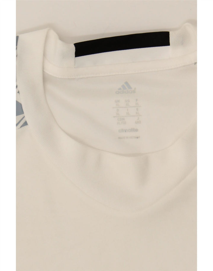ADIDAS Adizero Graphic Top cu mânecă lungă XL, poliester alb