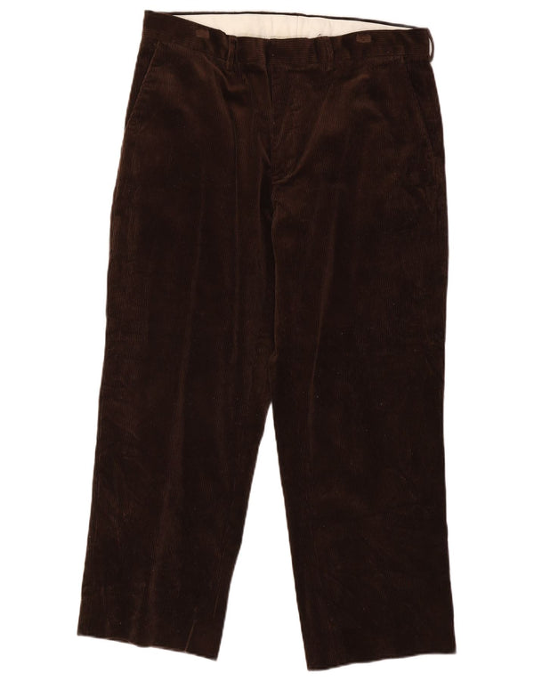 Pantaloni drepti din velur pentru bărbați Polo Ralph Lauren L36 L27 bumbac maro