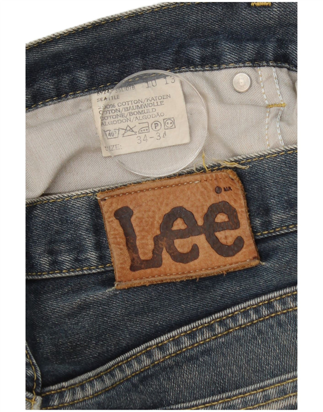 Blugi Lee Seattle drepte pentru bărbați W34 L30 bumbac albastru
