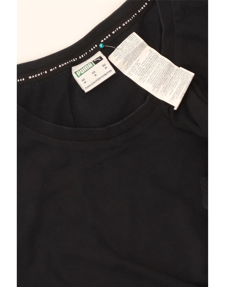 Tricou grafic Puma pentru bărbați Top mediu negru bumbac