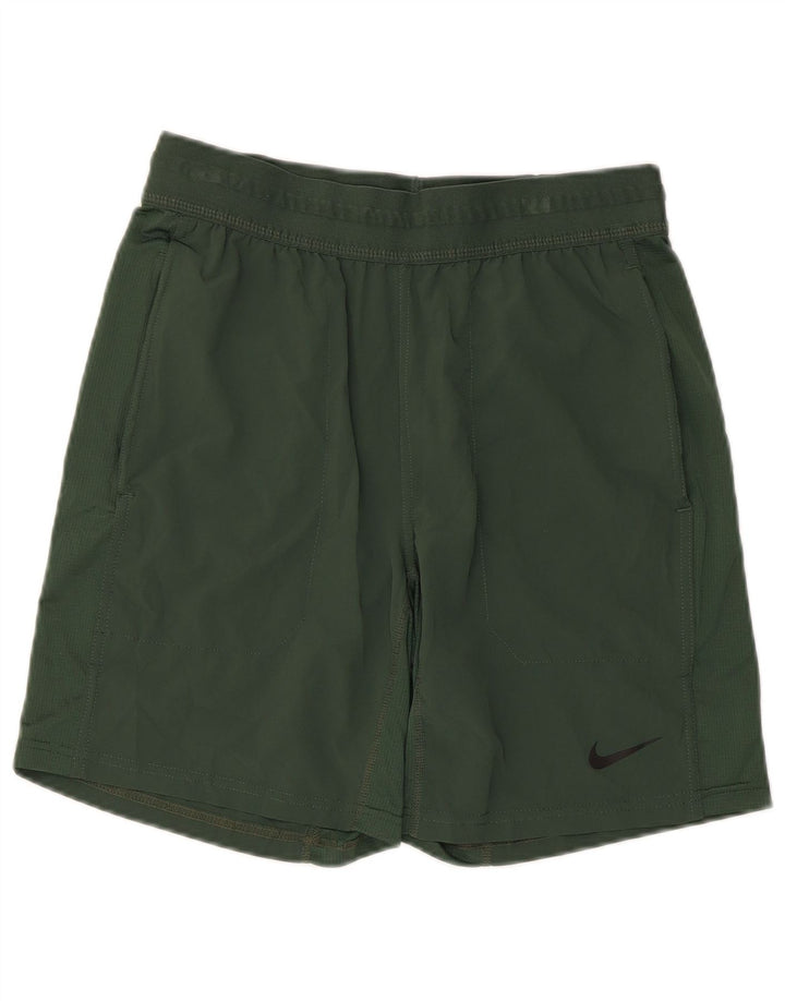 Pantaloni scurți sport standard Dri Fit Nike pentru bărbați, poliester verde mic