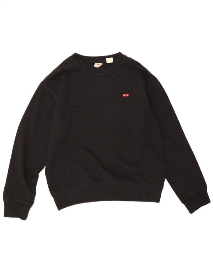 Pulover supradimensionat pentru femei Levi's, UK 10, bumbac negru mic