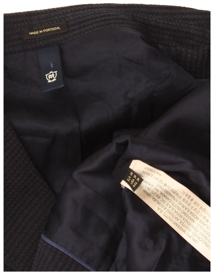 Massimo Dutti Jachetă pentru bărbați cu 2 nasturi EU 48 Mediu Acetat bleumarin