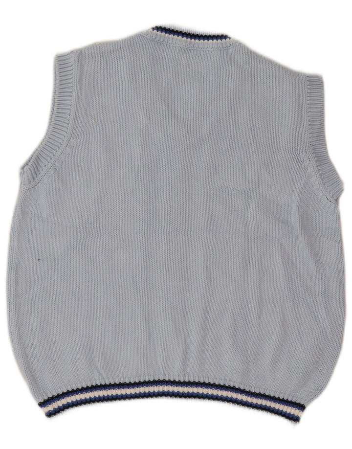 Benetton Boys Vest Tank Top 7-8 Ani Blue Striped