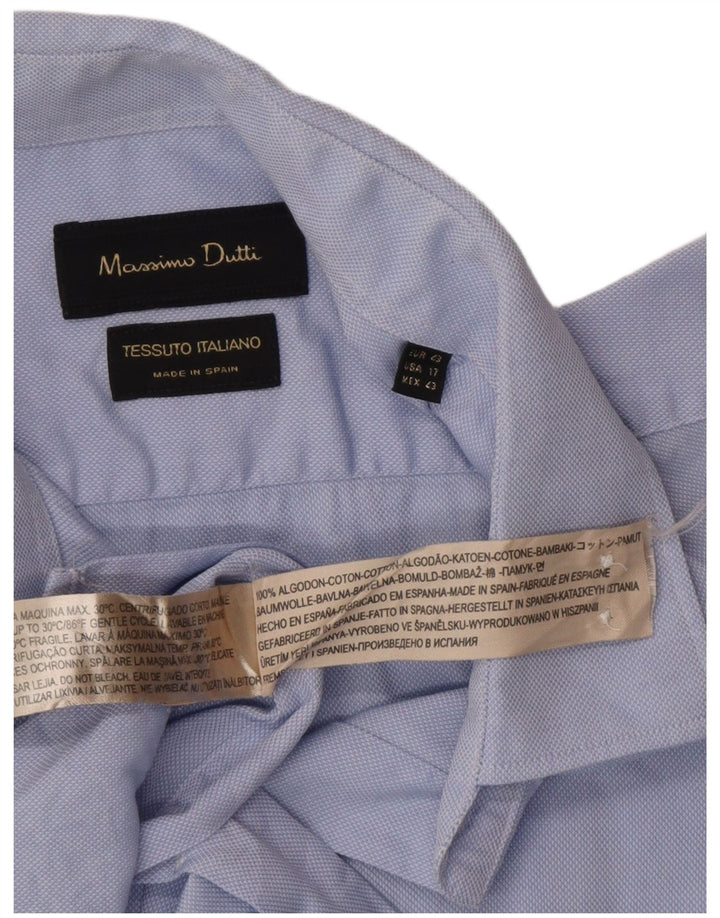 Camasa Massimo Dutti Barbati Marimea 43 17 Mare Bumbac Albastru