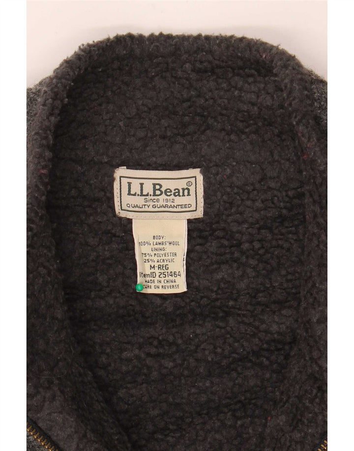 Pulover cardigan Sherpa pentru bărbați L.L.Bean, lână de miel, gri mediu