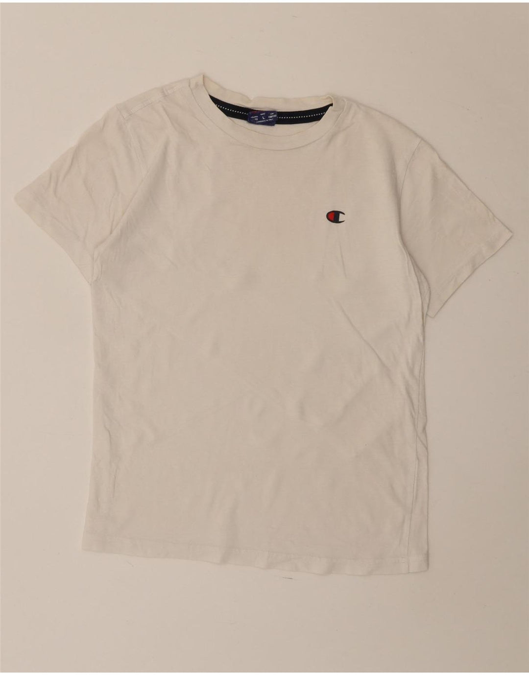 Tricou Băieți Champion Top 11-12 Ani Mare Alb