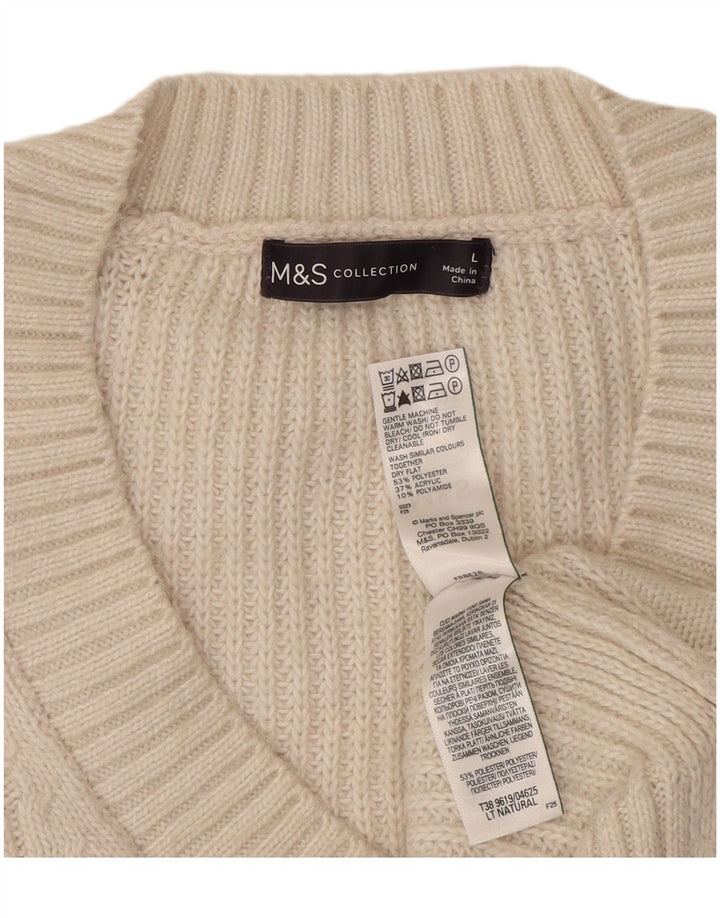 Marks & Spencer Vestă pentru damă din poliester mare, alb, 16 UK