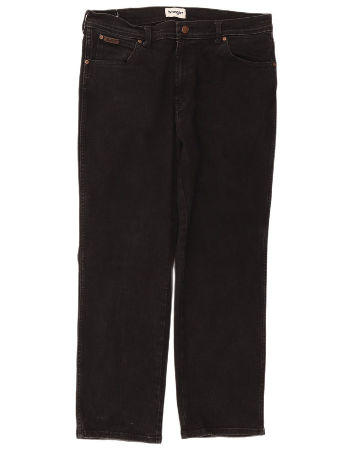WRANGLER Jeans drepte pentru bărbați Texas W38 L30 bumbac negru