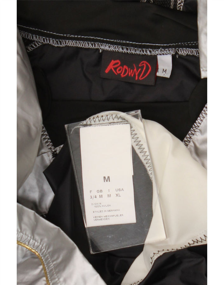 Jachetă de ploaie cu pulover grafic vintage pentru bărbați UK 38 Medium Silver Colorblock