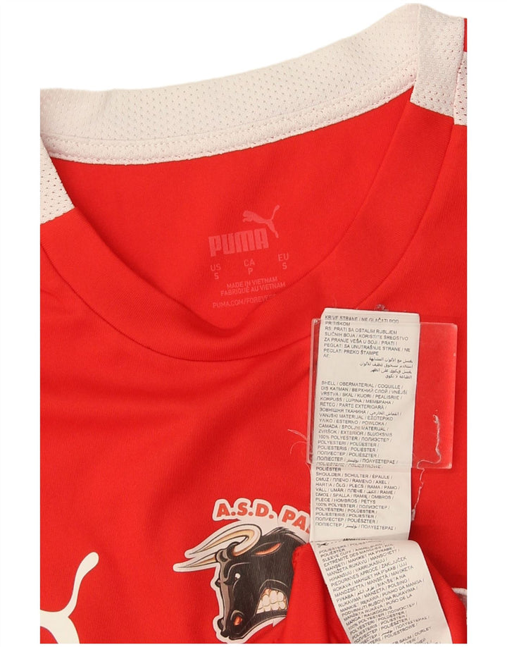 Tricou grafic Puma AC Milan pentru bărbați Top mic, roșu, poliester color bloc