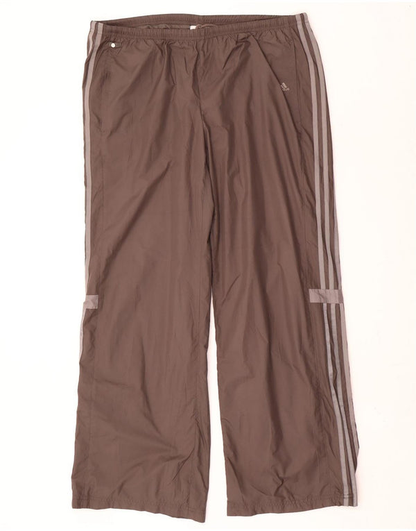 Adidas Womens Waterproof Trousers UK 18 XL Brown Polyester
