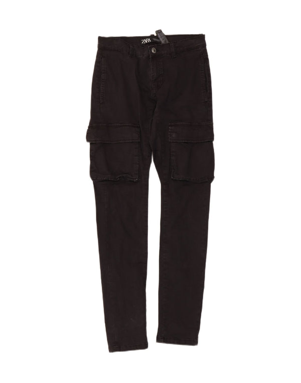 Pantaloni cargo slim pentru bărbați Zara EU 36 XS W29 L31 bumbac negru