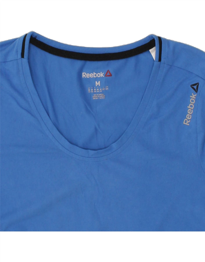 REEBOK Womens T-Shirt Top UK 12/14  Medium Blue Vintage Reebok and Second-Hand Reebok from Messina Hembry 