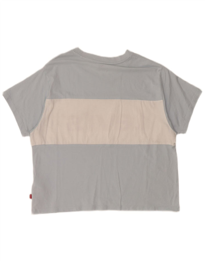 Tricou grafic supradimensionat pentru femei LEVI'S Top UK 10 Small Blue Colorblock
