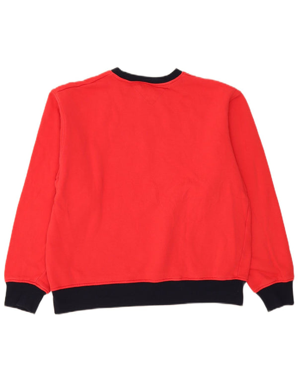 Pulover cu grafic pentru femei Tommy Hilfiger, UK 18 XL, bumbac roșu