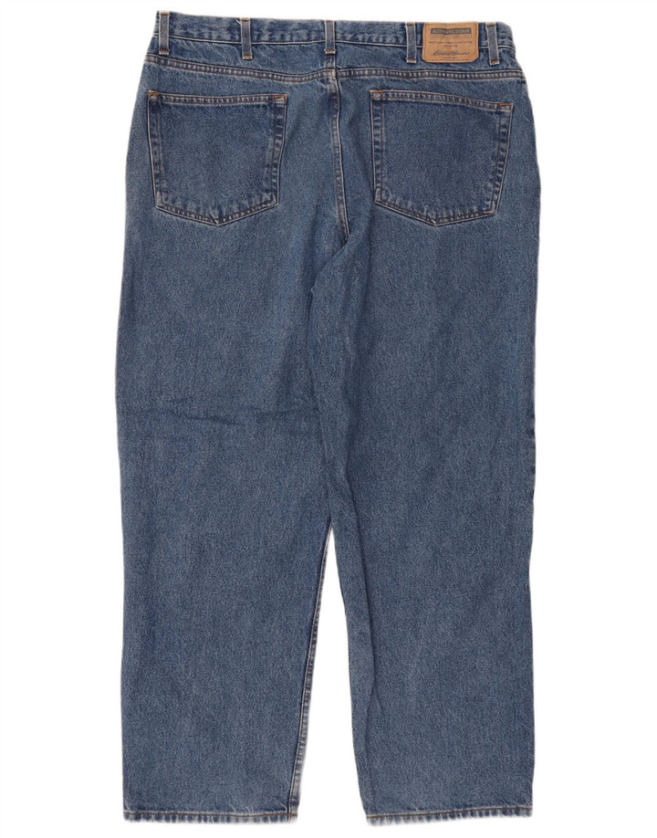 Blugi largi pentru bărbați Eddie Bauer W38 L30 bumbac albastru
