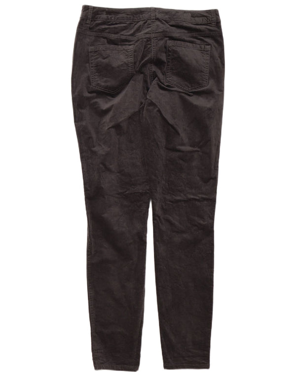 M&Co Pantaloni casual skinny din catifea pentru femei UK 14 mare L34 L32 bumbac gri