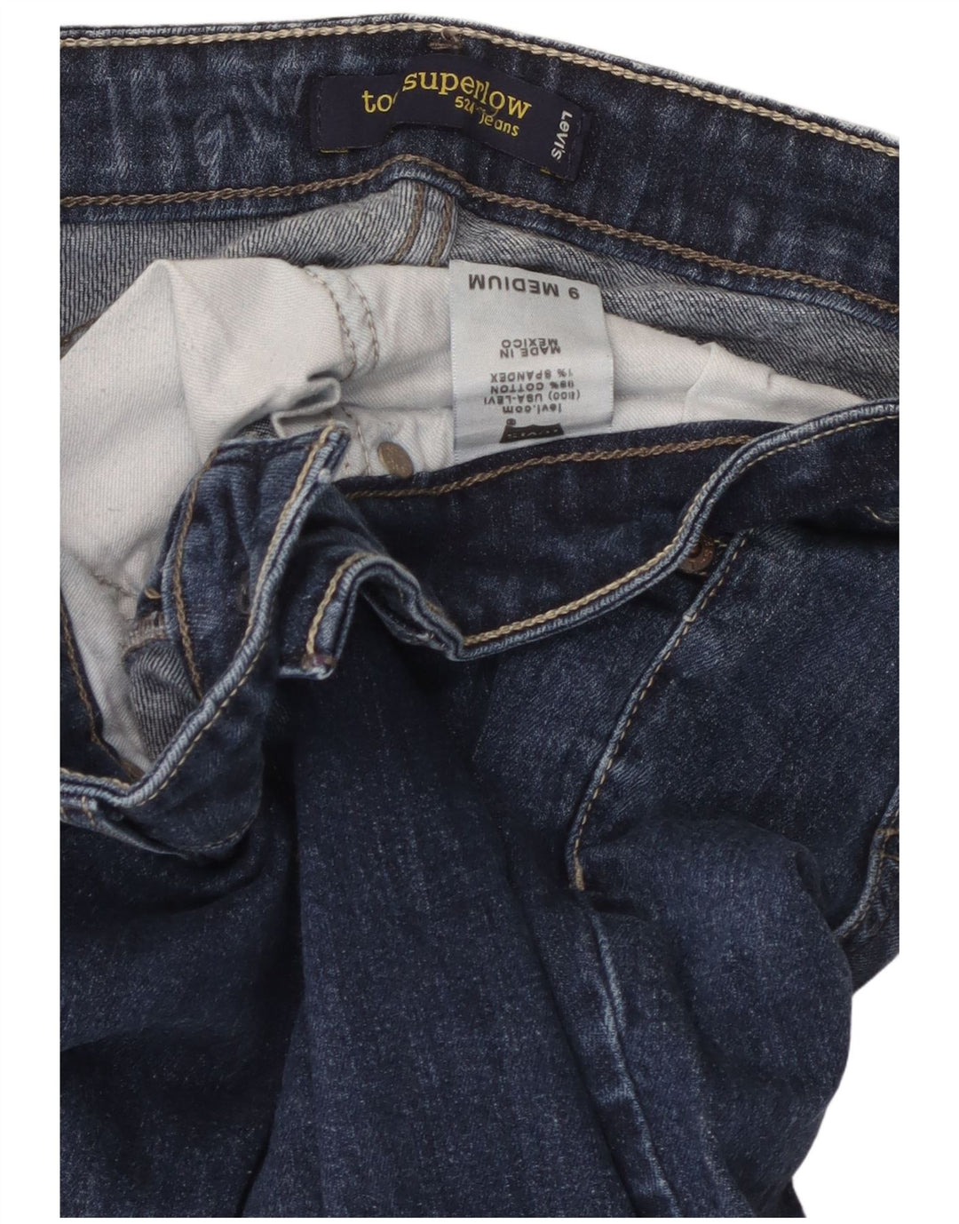 Blugi skinny 524 Super Low pentru femei Levi's US 9 Medium W32 L31 Bumbac albastru