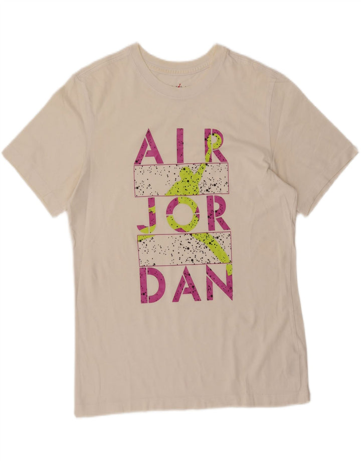 Tricou grafic Jordan pentru bărbați Top mediu din bumbac alb