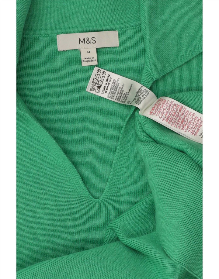Tricou polo pentru femei Marks & Spencer UK 12, bumbac verde mediu