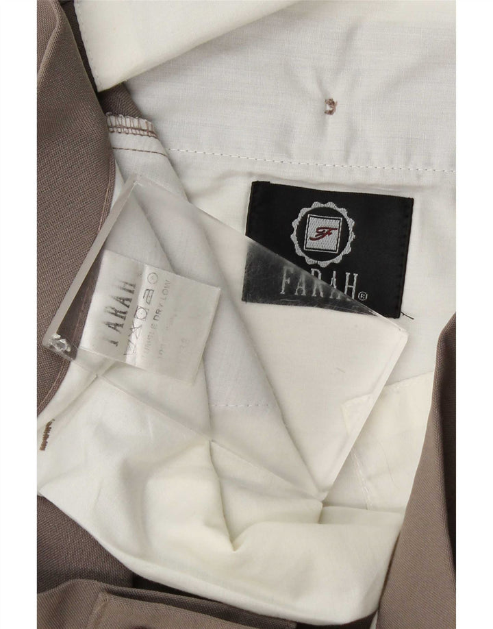 Pantaloni chino conici pentru bărbați Farah L38 L27 Poliester maro