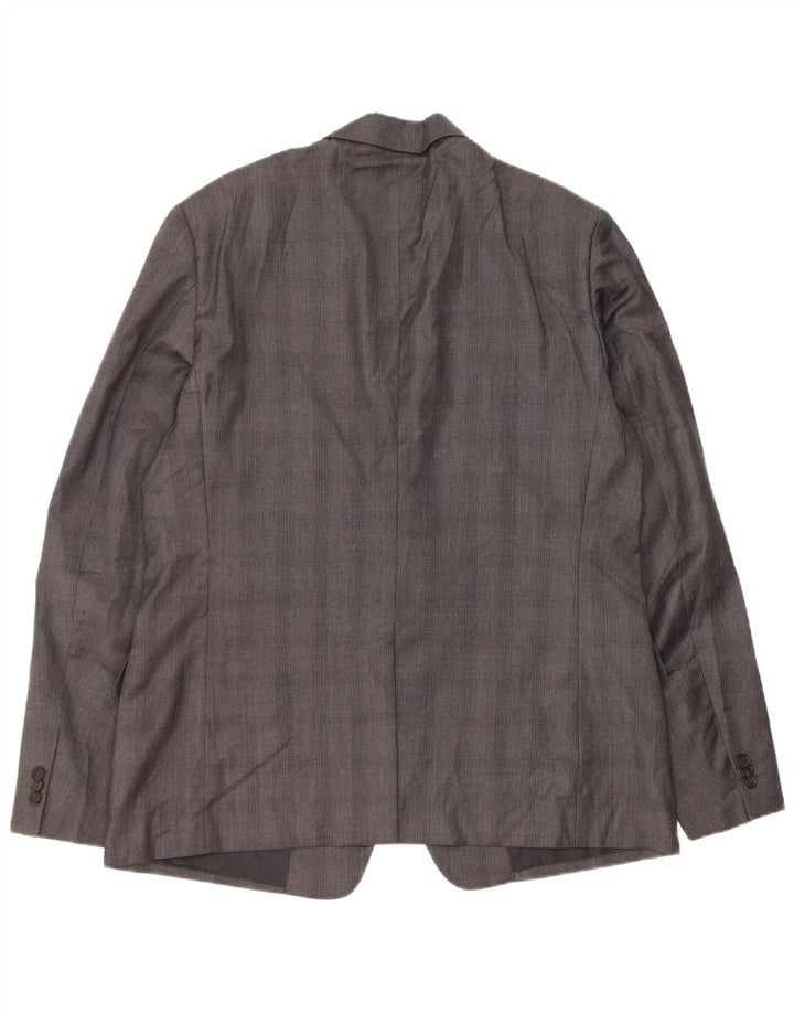 Sacou prada pentru bărbați cu 2 nasturi IT 56 2XL, gri, viscoză cu carouri