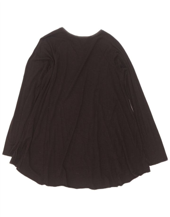 Top femeie Zara cu mânecă lungă UK 14 Medium Negru