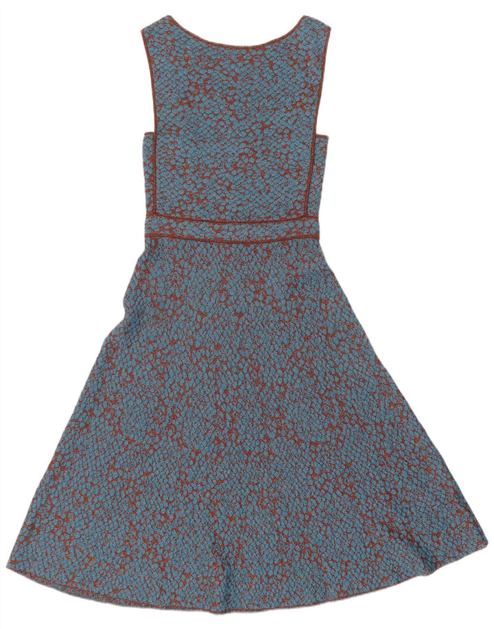 Rochie A-Line fără mâneci Missoni pentru femei IT 42 Poliamidă cu pete albastre medii