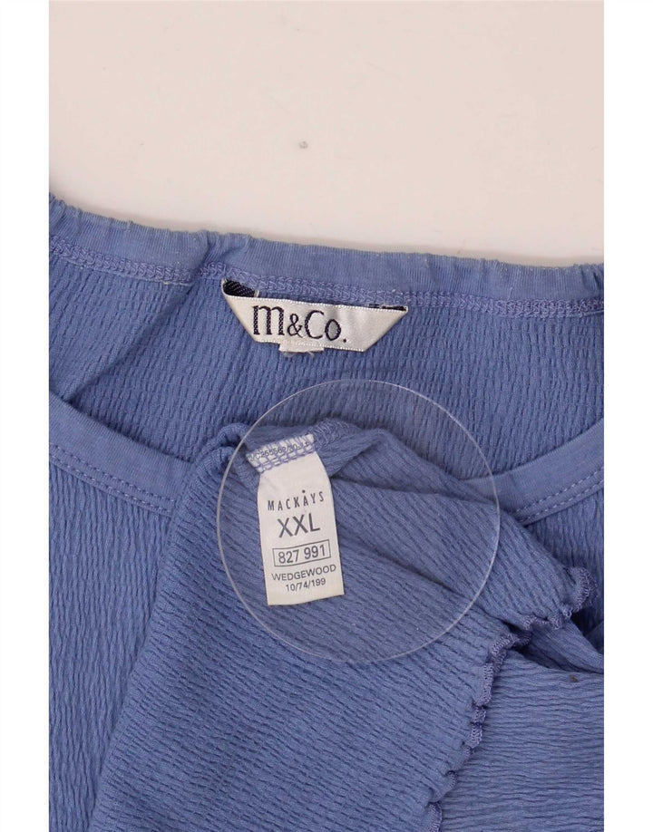 Top camis pentru femei M&Co UK 20 2XL Bumbac albastru